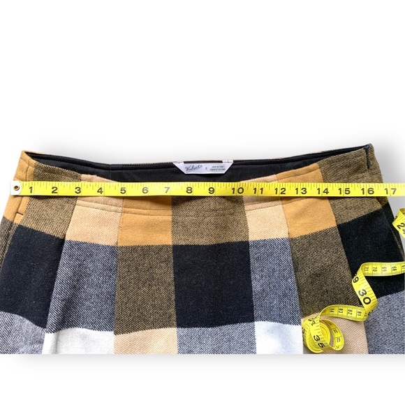 Woolrich Wool Plaid Mini Skirt Size 8 With Pockets - Picture 5 of 7